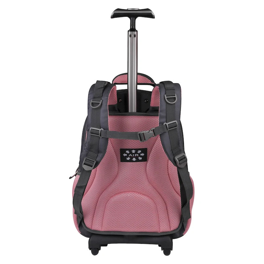 Volkano Orthopaedic Trolley Backpack 35l - Dark Grey/Pink - Image 4