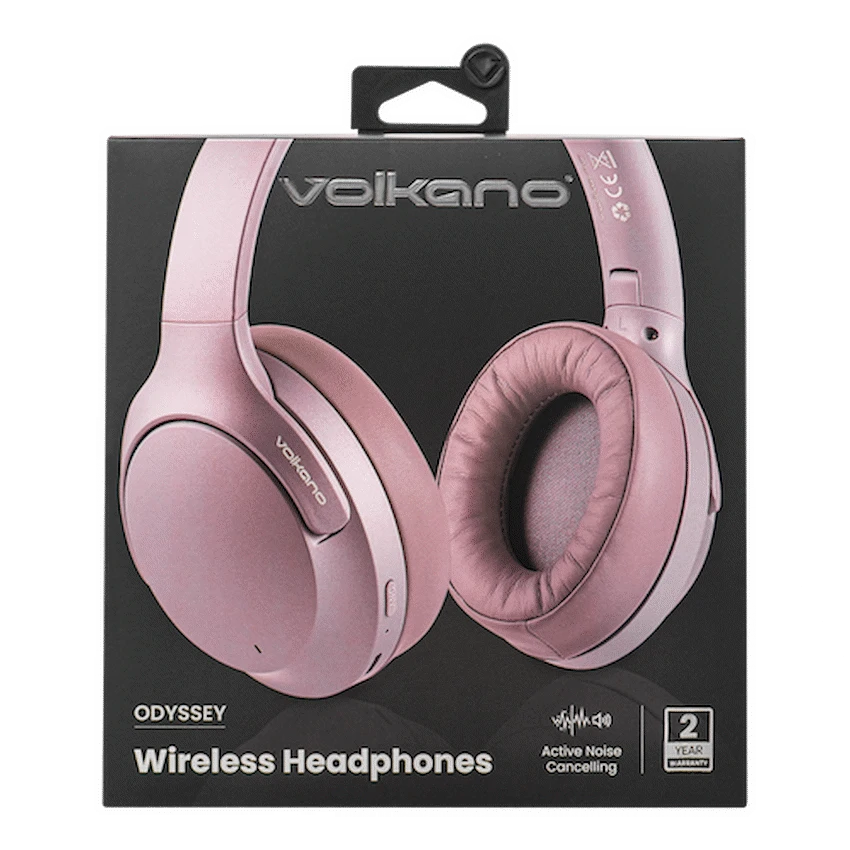 Volkano Odyssey ANC Bluetooth Wireless Headphone - Rose Gold - Image 2