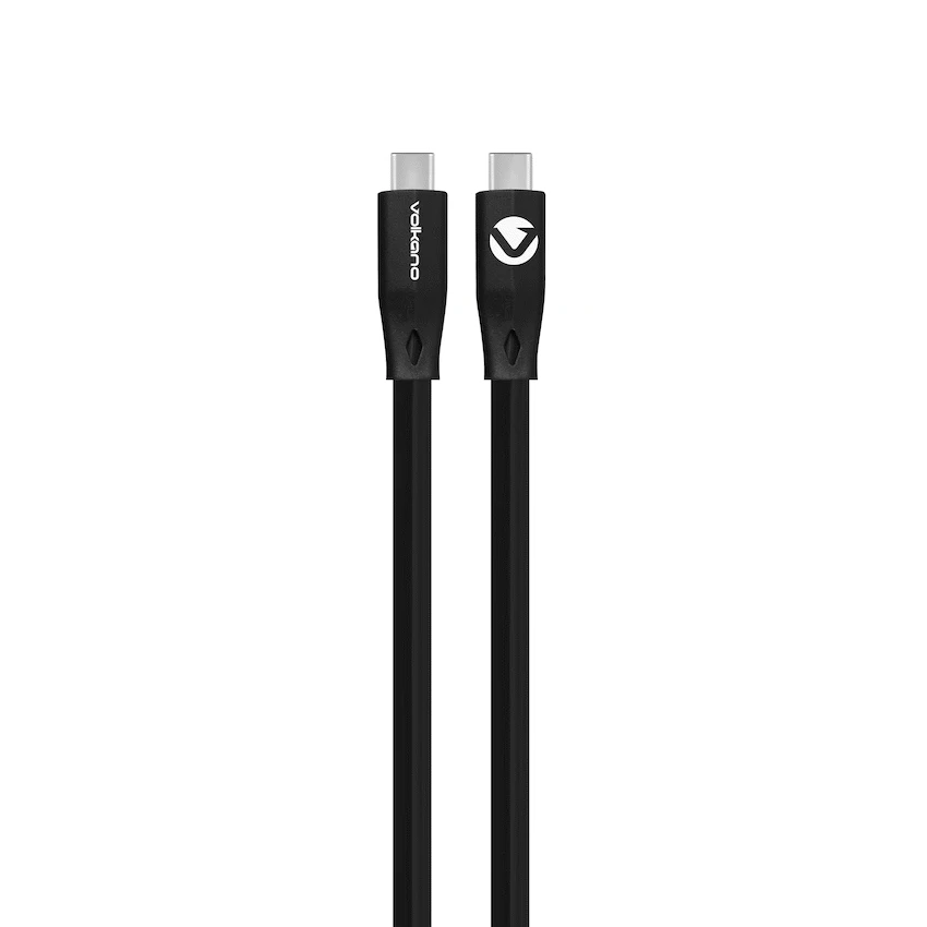 Volkano Slim Series Type-C to Type-C Cable - Black (1.2m) - Image 2