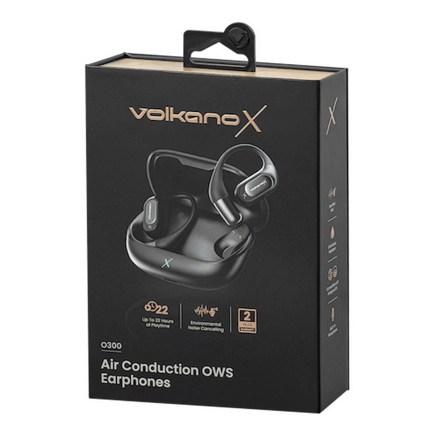 VolkanoX O300 Air Conduction OWS Earphones - Black - Image 3