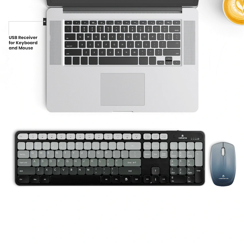 Volkano Prism Series Bluetooth Wireless Keyboard and Mouse - Grey - Image 5