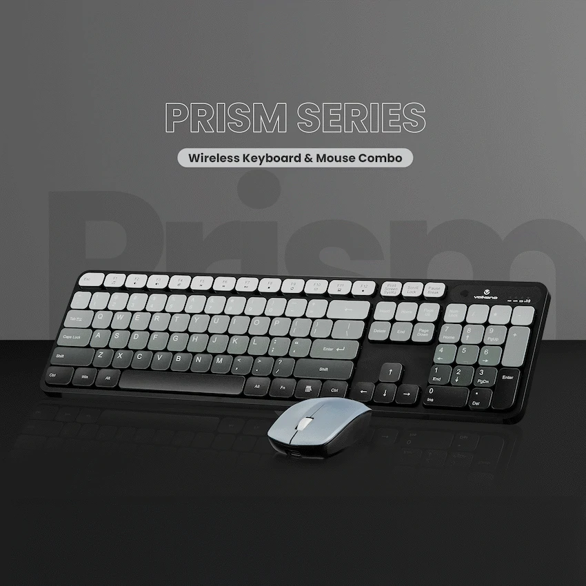 Volkano Prism Series Bluetooth Wireless Keyboard and Mouse - Grey - Image 6