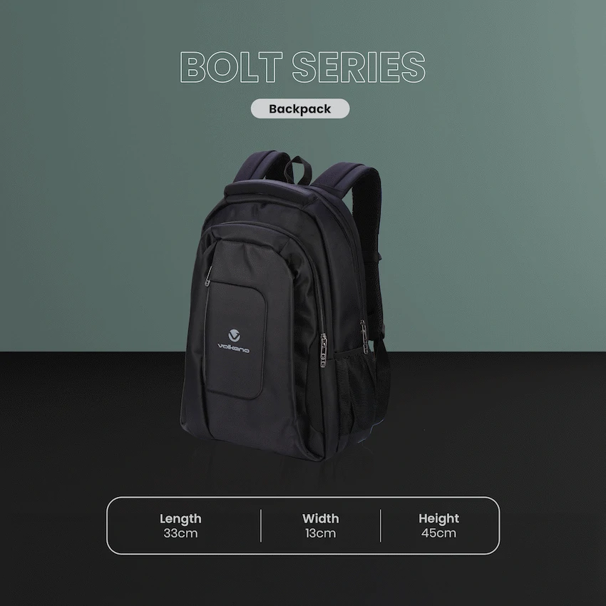 Volkano Bolt series backpack Black - Image 2