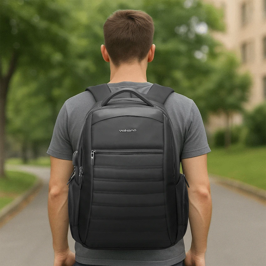 Volkano Boston 15.6" Laptop Backpack - Black - Image 9