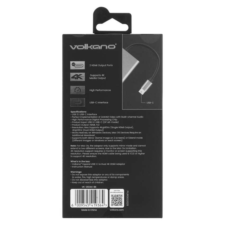 Volkano Expand Series USB-C to Dual 4K HDMI Adaptor - Image 5