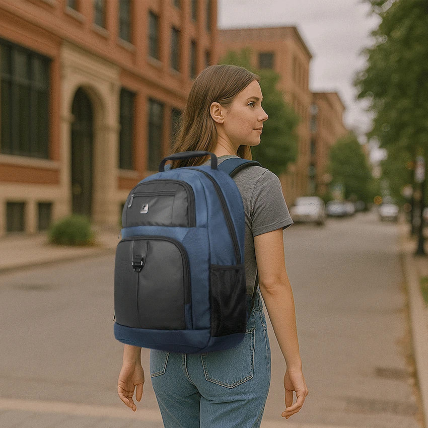 Volkano Franklin 15.6" Laptop Backpack - Navy/Black - Image 8