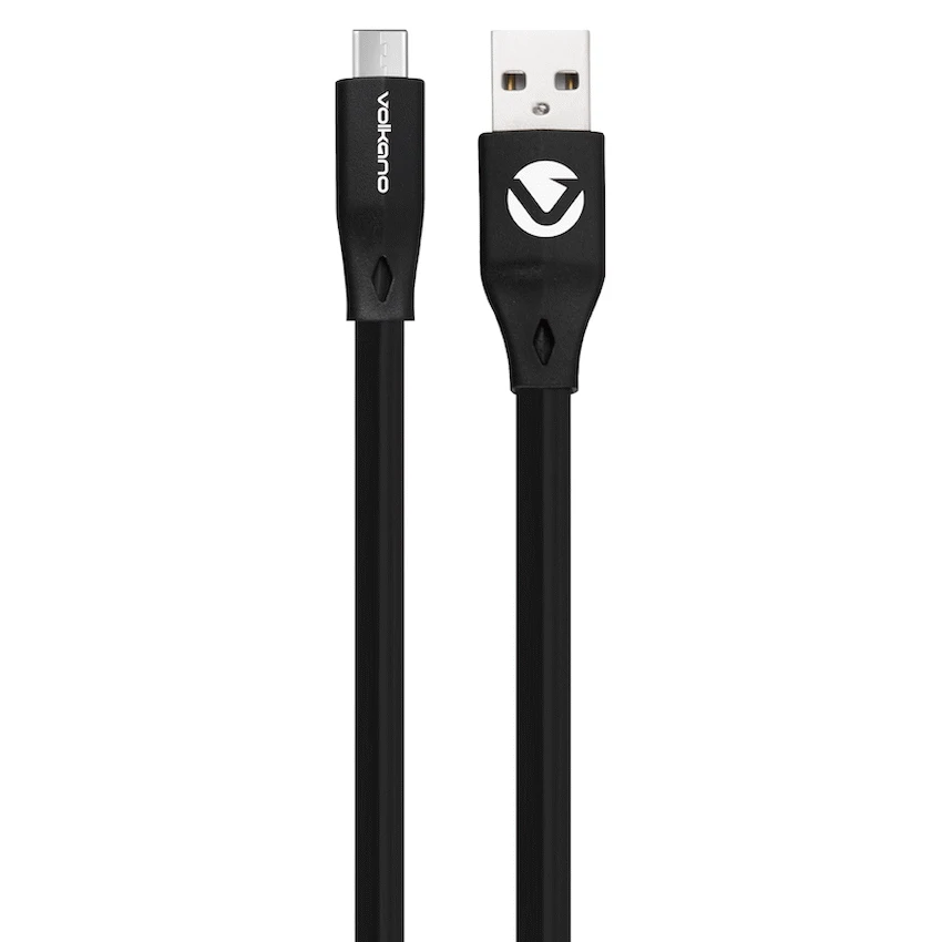 Volkano Slim Series Flat PVC Type-C Cable 1.2m - Black - Image 4