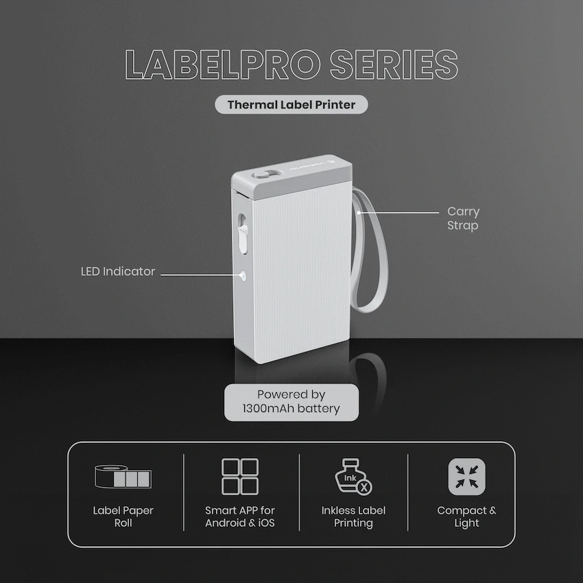 Volkano LabelPro Series Thermal Label Printer - White - Image 7