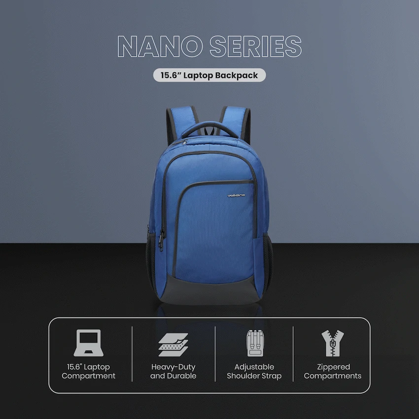 Volkano Nano 15.6" Laptop Backpack - Navy - Image 7