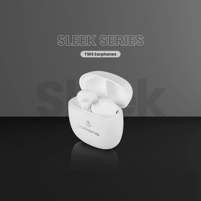 Volkano Sleek Series TWS Earphones - White - Image 8