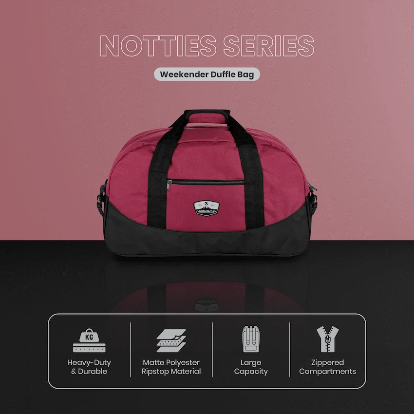 Volkano Notties Weekender Duffle 50l - Red/Black - Image 3