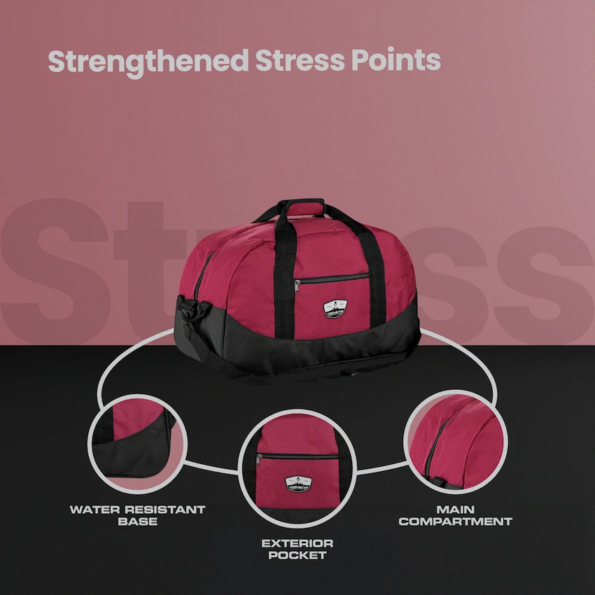 Volkano Notties Weekender Duffle 50l - Red/Black - Image 4