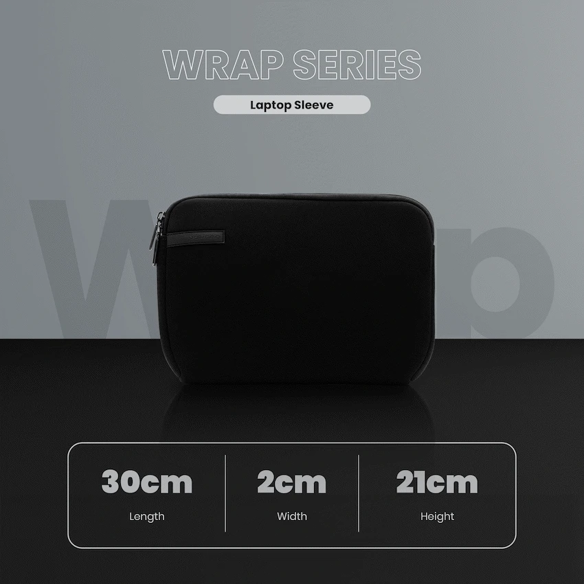 Volkano Wrap series 11.6" Laptop sleeve Black - Image 10