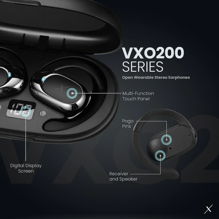 Volkano X VXO200 Open Wearable Stereo Earphones - Black - Image 9