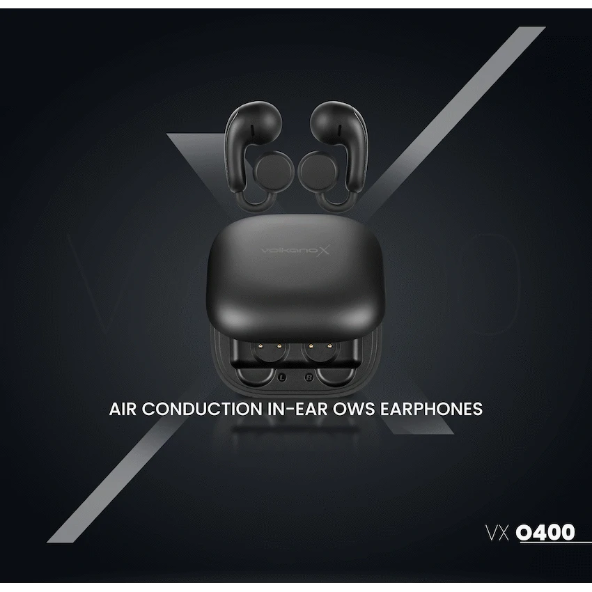 VolkanoX O400 Air Conduction In-Ear OWS Earphones - Black - Image 3