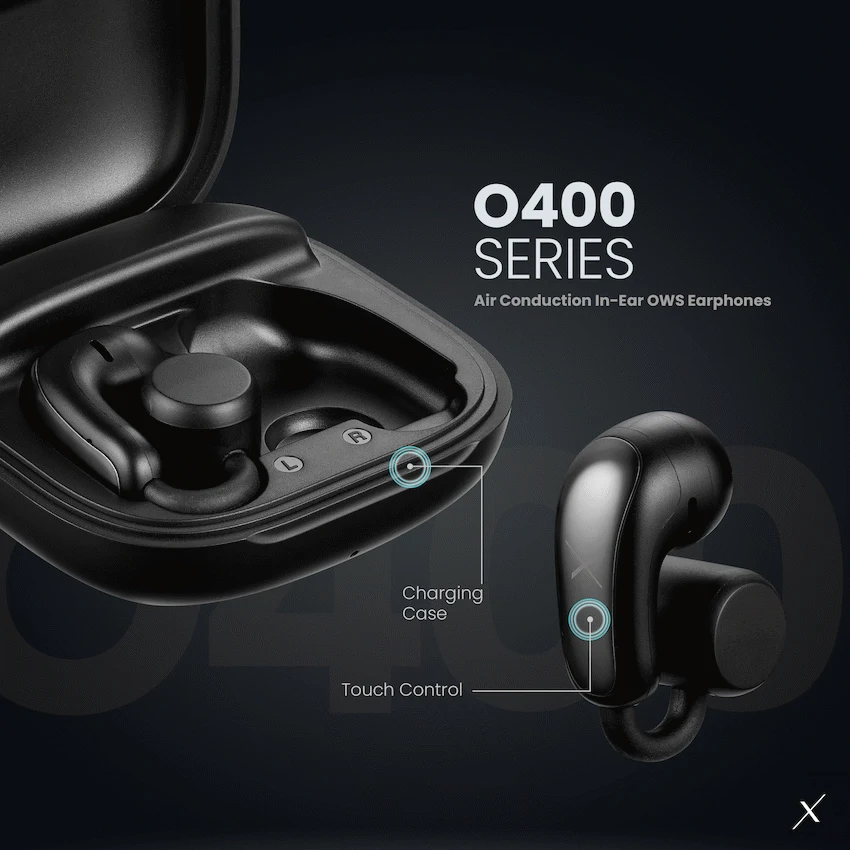 VolkanoX O400 Air Conduction In-Ear OWS Earphones - Black - Image 6