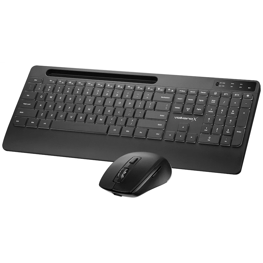 VolkanoX Gem Bluetooth Wireless Keyboard and Mouse - Black