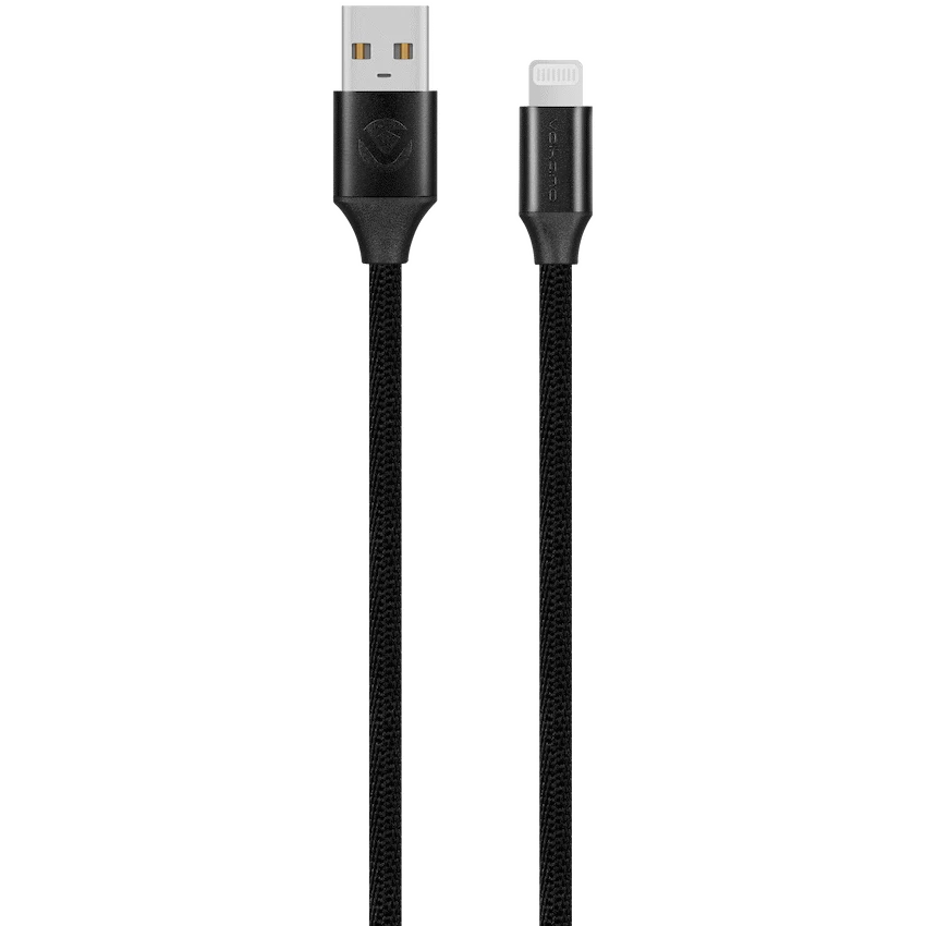 Volkano Weave Series Fabric Braided MFI Lightning Cable 3m - Black