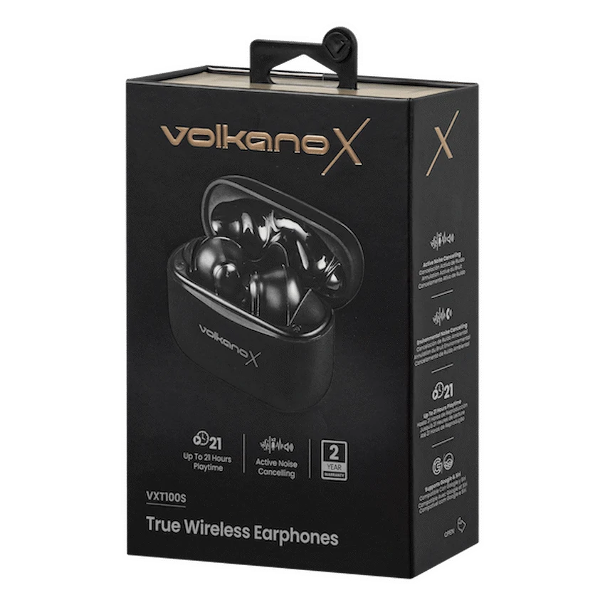 VolkanoX VXT100S TWS Earphones - Black - Image 9