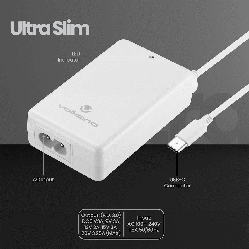 Volkano Brio Traveller Compact 65w GaN Laptop Charger - Image 4