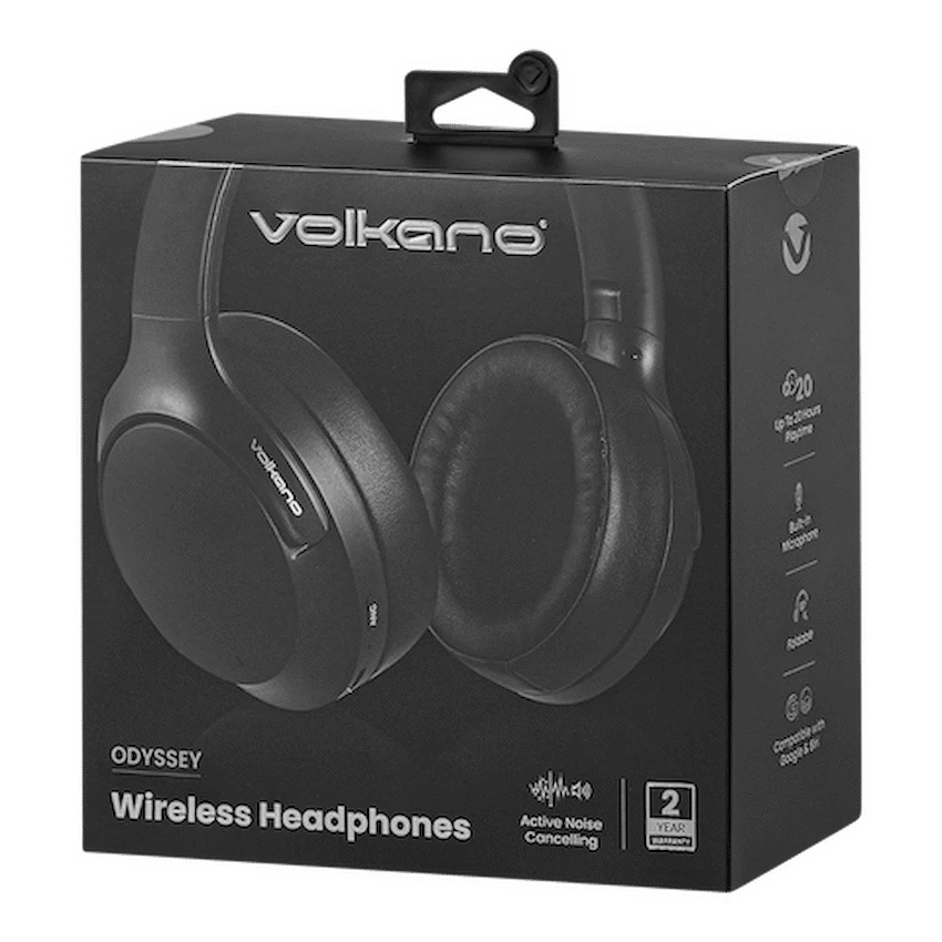 Volkano Odyssey ANC Bluetooth Wireless Headphone - Black - Image 8