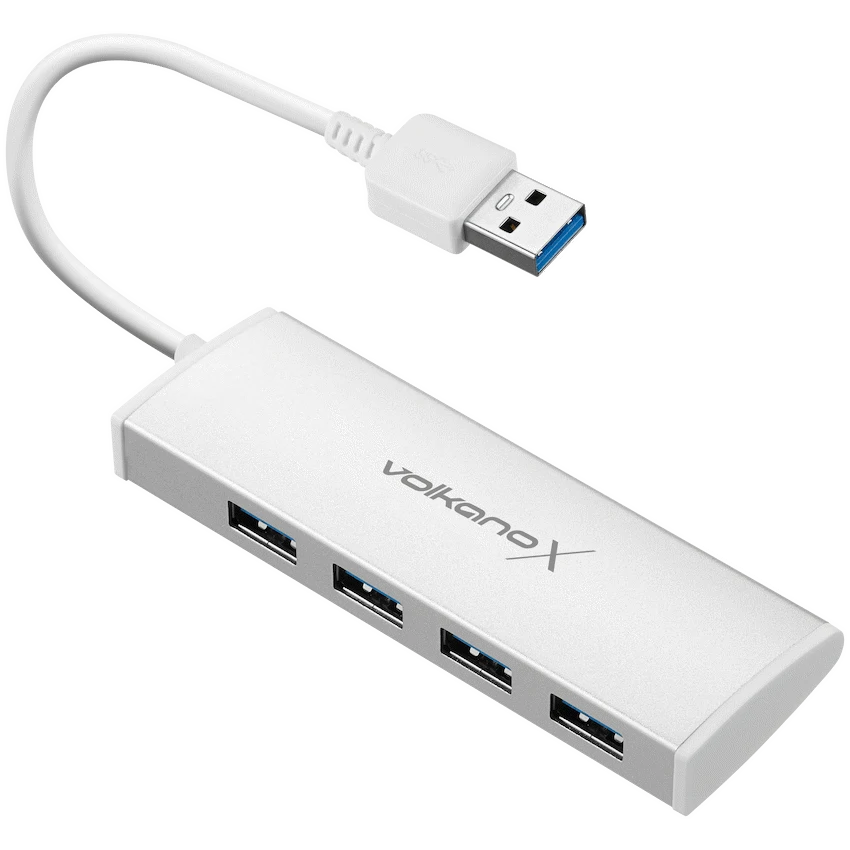 VolkanoX Media Series 4-Port USB Hub with Power Cable