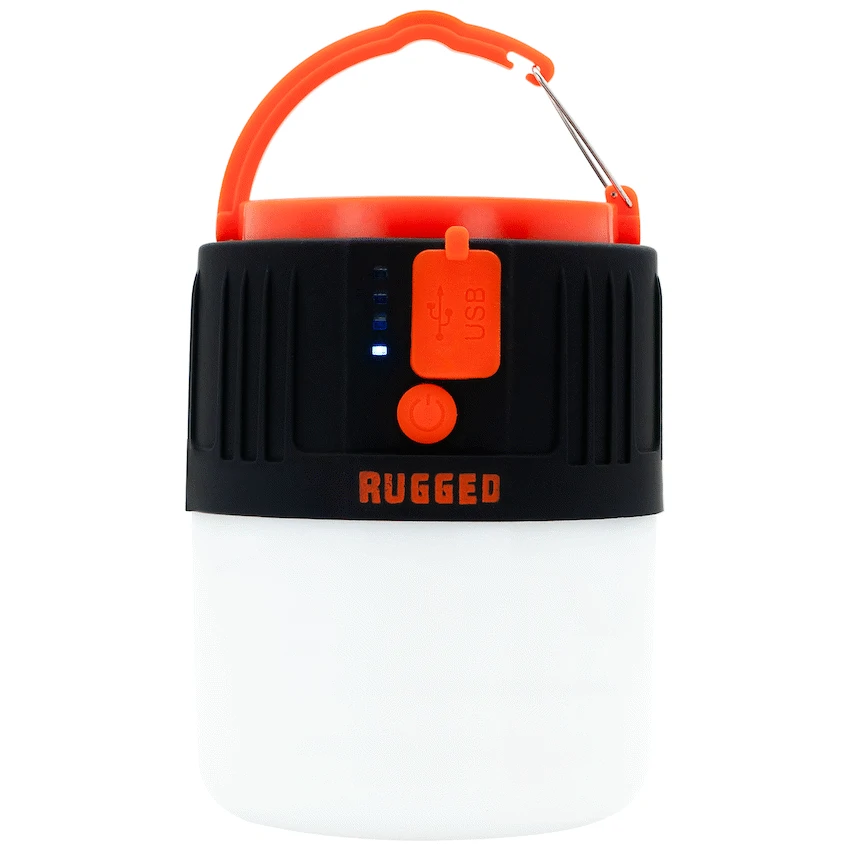 Rugged by Volkano 500lm Rechargeable Solar LED Lantern with Power Bank